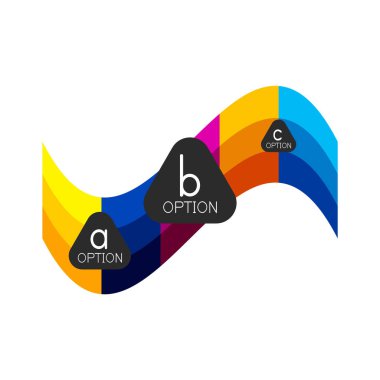 Soyut renkli geometrik seçeneği infographics tasarım şablonu örnek abc seçenekleri ile. Arka plan iş sunu veya bilgi afiş için