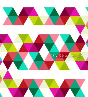 Çok renkli üçgenler arka plan, mozaik kavramı döşer.