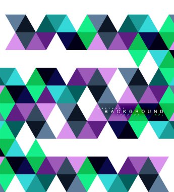 Çok renkli üçgenler arka plan, mozaik kavramı, vektör çizim döşer.