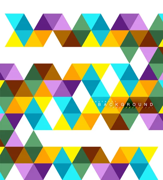 Multicolored triangles abstract background, mosaic tiles concept — Stock Vector