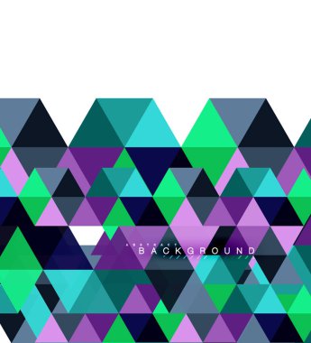 Çok renkli üçgenler arka plan, mozaik kavramı döşer.
