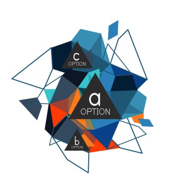 Geometrik üçgen infographics