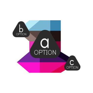 Soyut renkli geometrik seçeneği infographics tasarım şablonu örnek abc seçenekleri ile. Arka plan iş sunu veya bilgi afiş için