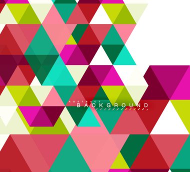 Çok renkli üçgenler arka plan, mozaik kavramı döşer.