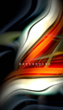 Sıvı renk arka plan, siyah, renkli mermer veya plastik dalga doku zemin, çok renkli şablonu için iş veya teknoloji sunu veya web broşür kapak üzerinde sıvı tasarım bükülmüş