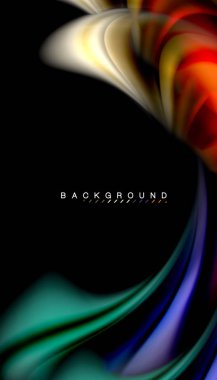 Sıvı renk arka plan, siyah, renkli mermer veya plastik dalga doku zemin, çok renkli şablonu için iş veya teknoloji sunu veya web broşür kapak üzerinde sıvı tasarım bükülmüş