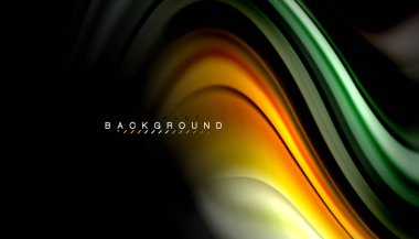 Sıvı renk arka plan, siyah, renkli mermer veya plastik dalga doku zemin, çok renkli şablonu için iş veya teknoloji sunu veya web broşür kapak üzerinde sıvı tasarım bükülmüş