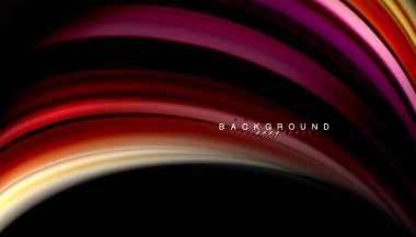 Sıvı renk arka plan, siyah, renkli mermer veya plastik dalga doku zemin, çok renkli şablonu için iş veya teknoloji sunu veya web broşür kapak üzerinde sıvı tasarım bükülmüş