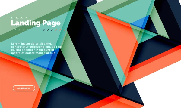 Čtvercový tvar geometrická abstraktní pozadí, úvodní stránku web design šablonu — Stockový vektor