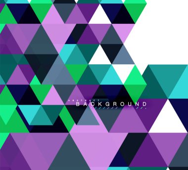 Çok renkli üçgenler arka plan, mozaik kavramı döşer.