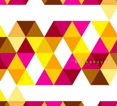 Çok renkli üçgenler arka plan, mozaik kavramı döşer.