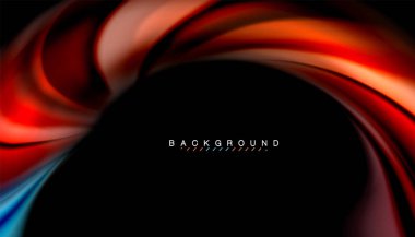 Sıvı renk arka plan, siyah, renkli mermer veya plastik dalga doku zemin, çok renkli şablonu için iş veya teknoloji sunu veya web broşür kapak üzerinde sıvı tasarım bükülmüş