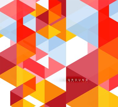 Çok renkli üçgenler arka plan, mozaik kavramı döşer.