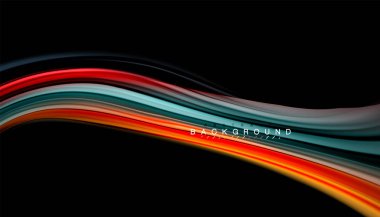 Sıvı renk arka plan, siyah, renkli mermer veya plastik dalga doku zemin, çok renkli şablonu için iş veya teknoloji sunu veya web broşür kapak üzerinde sıvı tasarım bükülmüş