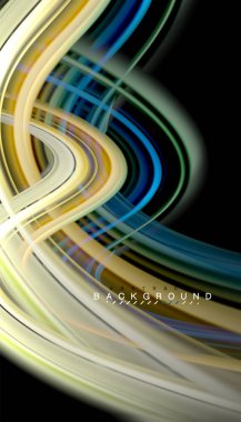 Sıvı renk arka plan, siyah, renkli mermer veya plastik dalga doku zemin, çok renkli şablonu için iş veya teknoloji sunu veya web broşür kapak üzerinde sıvı tasarım bükülmüş