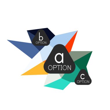 Soyut renkli geometrik seçeneği infographics tasarım şablonu örnek abc seçenekleri ile. Arka plan iş sunu veya bilgi afiş için