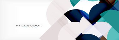 Modern geometrik arka plan - daireler. İş veya teknoloji tanıtım tasarım şablonu, broşür veya el ilanı desenli veya geometrik web afiş