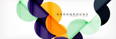 Yarı daire arka plan, modern geometrik desen tasarım. İş veya teknoloji tanıtım tasarım şablonu, broşür veya el ilanı desenli veya geometrik web afiş