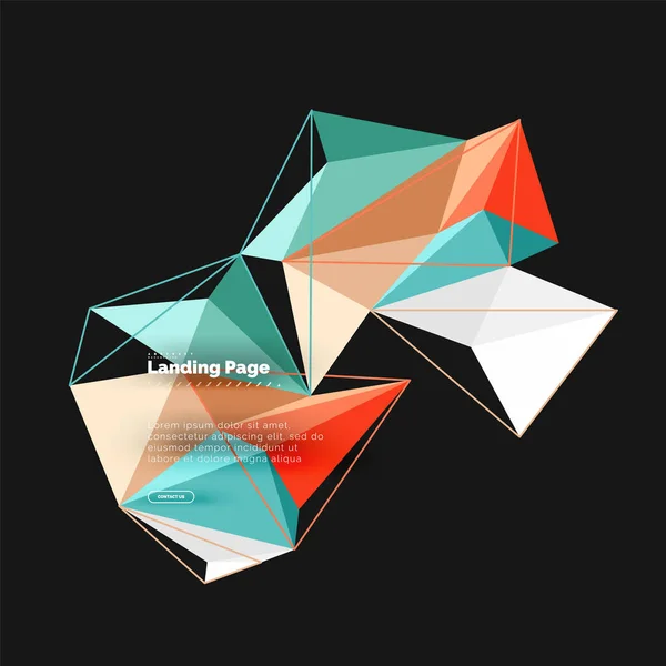Vektor 3d Dreieck abstrakter Hintergrund — Stockvektor