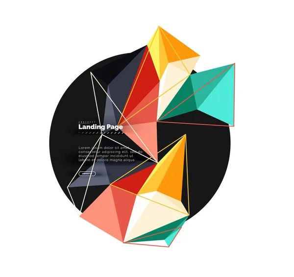 Vektor 3d Dreieck abstrakter Hintergrund — Stockvektor
