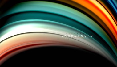 Sıvı renk arka plan, siyah, renkli mermer veya plastik dalga doku zemin, çok renkli şablonu için iş veya teknoloji sunu veya web broşür kapak üzerinde sıvı tasarım bükülmüş