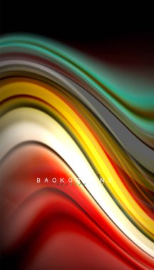 Sıvı renk arka plan, siyah, renkli mermer veya plastik dalga doku zemin, çok renkli şablonu için iş veya teknoloji sunu veya web broşür kapak üzerinde sıvı tasarım bükülmüş