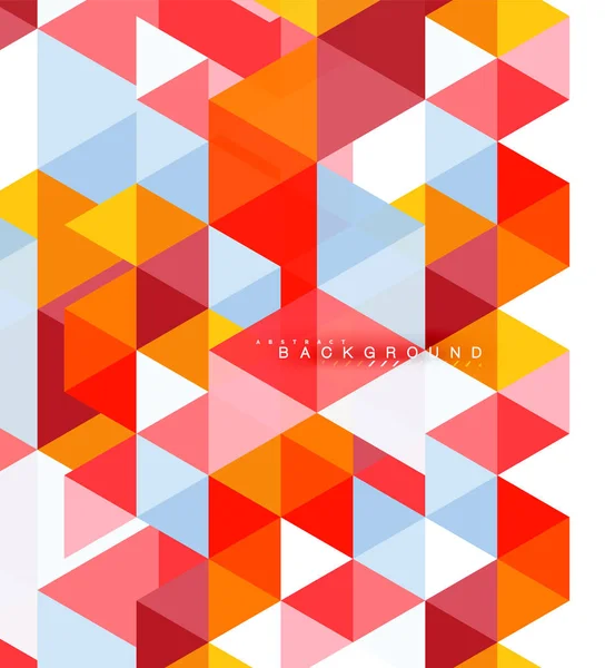 Triangles multicolores fond abstrait, concept de carreaux de mosaïque — Image vectorielle