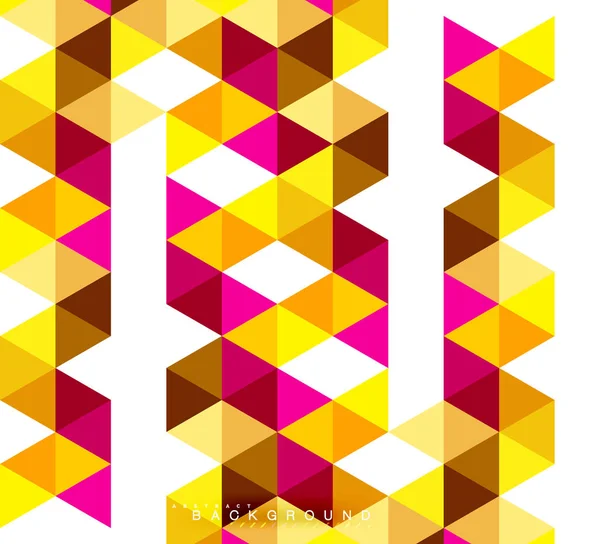 Triangles multicolores fond abstrait, concept de carreaux de mosaïque — Image vectorielle