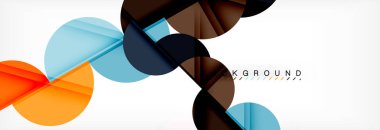 Daire arka plan, geometrik vektör çizim