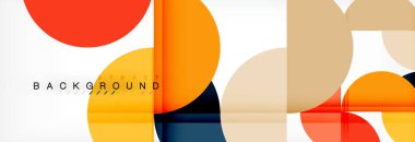 Daire modern geometrik arka plan illüstrasyon