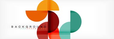 Modern geometrik arka plan - daireler. İş veya teknoloji tanıtım tasarım şablonu, broşür veya el ilanı desenli veya geometrik web afiş