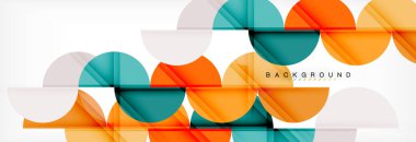 Daire modern geometrik arka plan, vektör çizim