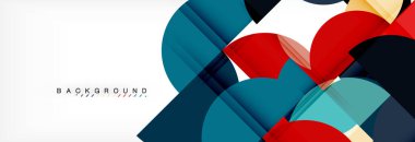 Yarı daire arka plan, modern geometrik desen tasarım. İş veya teknoloji tanıtım tasarım şablonu, broşür veya el ilanı desenli veya geometrik web afiş