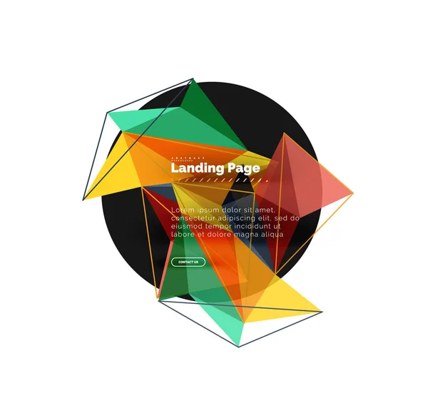 多边形几何设计, 由三角形组成的抽象形状, 新潮背景 — 图库矢量图片
