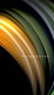 Sıvı renk arka plan, siyah, renkli mermer veya plastik dalga doku zemin, çok renkli şablonu için iş veya teknoloji sunu veya web broşür kapak üzerinde sıvı tasarım bükülmüş