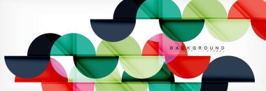 Daire modern geometrik arka plan illüstrasyon