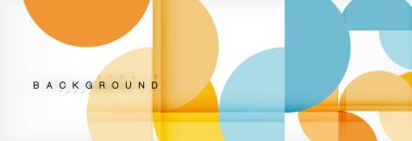 Daire modern geometrik arka plan illüstrasyon