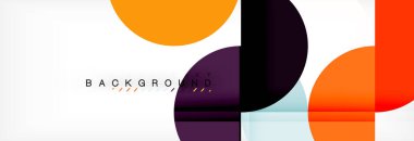 Modern geometrik arka plan - daireler. İş veya teknoloji tanıtım tasarım şablonu, broşür veya el ilanı desenli veya geometrik web afiş