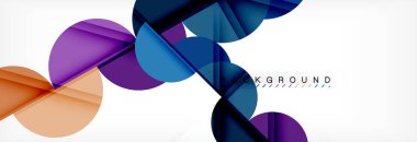 Daire modern geometrik arka plan illüstrasyon