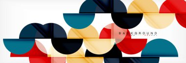 Yarı daire arka plan, modern geometrik desen tasarım. İş veya teknoloji tanıtım tasarım şablonu, broşür veya el ilanı desenli veya geometrik web afiş