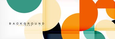 Daire modern geometrik arka plan illüstrasyon