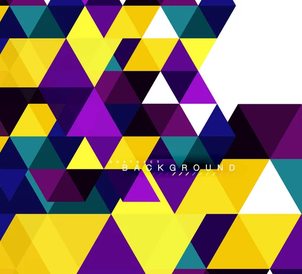 Triangles multicolores fond abstrait, concept de carreaux de mosaïque — Image vectorielle