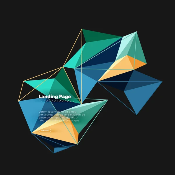 Polygonal geometriska design, abstrakt form av trianglar, trendiga bakgrund — Stock vektor