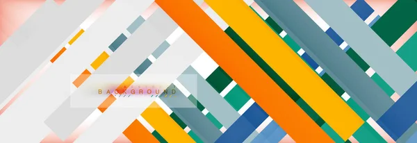 Цветные полосы и линии, геометрический абстрактный фон — стоковый вектор