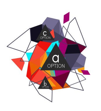 Üçgen infographics tasarım düzeni