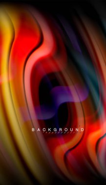 Sıvı renk arka plan, siyah, renkli mermer veya plastik dalga doku zemin, çok renkli şablonu için iş veya teknoloji sunu veya web broşür kapak üzerinde sıvı tasarım bükülmüş