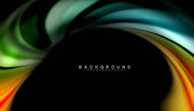 Sıvı renk arka plan, siyah, renkli mermer veya plastik dalga doku zemin, çok renkli şablonu için iş veya teknoloji sunu veya web broşür kapak üzerinde sıvı tasarım bükülmüş