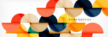 Daire modern geometrik arka plan illüstrasyon