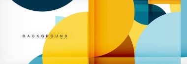 Modern geometrik arka plan - daireler. İş veya teknoloji tanıtım tasarım şablonu, broşür veya el ilanı desenli veya geometrik web afiş