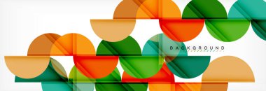 Modern geometrik arka plan - daireler. İş veya teknoloji tanıtım tasarım şablonu, broşür veya el ilanı desenli veya geometrik web afiş